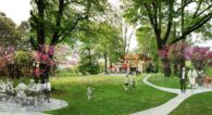 Gewerbeflächen im Solitärgebäude - Fertigstellung 2024 - Visualisierung Bürgerpark